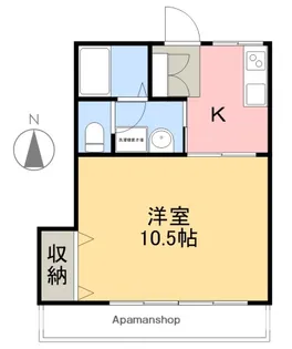 1Kの間取り画像