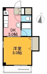 ハイツ森本Ⅱ【203号室】の間取り