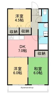エリジアハイツ桟橋【703号室】の間取り