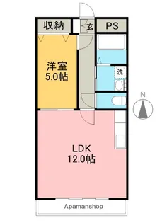 セレス薊野【3階】の間取り