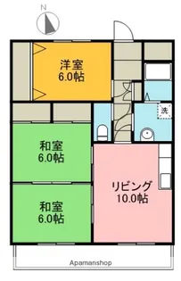 メゾン北村Ⅱ【402号室】の間取り