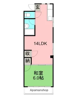 シティーハイツ【4階】の間取り