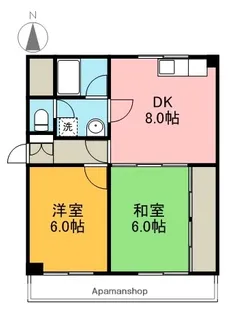 コーポ一宮Ⅱ【101号室】の間取り