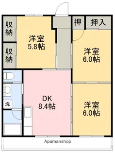 ハイツフジオ【102号室】の間取り