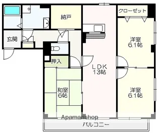 フィネス高橋【301号室】の間取り