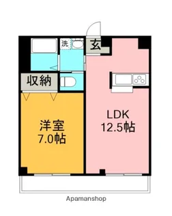 ヴュー鏡川【2階】の間取り