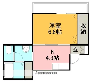 コーポハリマヤⅠ【503号室】の間取り