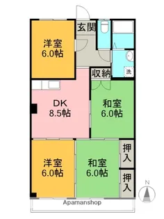 コーポ公文【103号室】の間取り