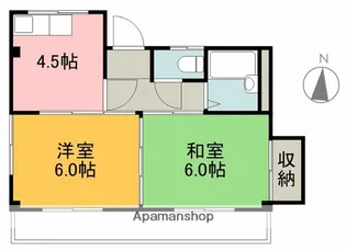 ハイツYO坂本【302号室】の間取り