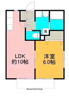 ソレーユ高見Ⅲ【201号室】の間取り