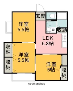 るーじーハイム8【2号室】の間取り