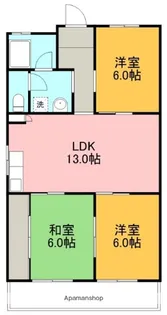 美誠マンション【4-C号室】の間取り