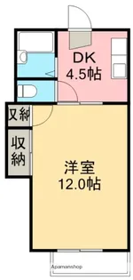 岡江ハイツ【A101号室】の間取り