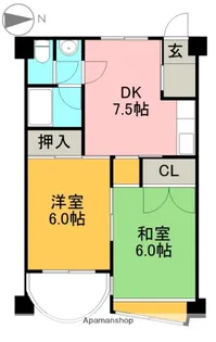 インペリアル西本【3階】の間取り