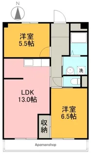 コーポ山崎(高須新町)【307号室】の間取り