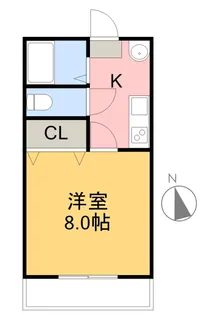 アークジュネス【102号室】の間取り