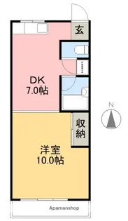 ロイヤルガーデンⅠ【607号室】の間取り