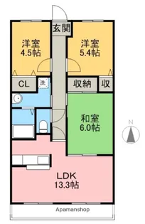 リベルテ・パレⅠ【501号室】の間取り