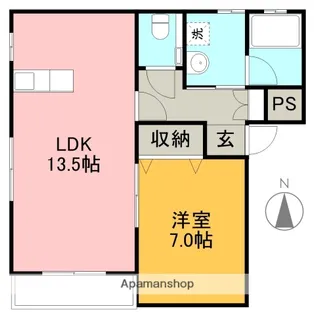 メリベルⅠ【2階】の間取り