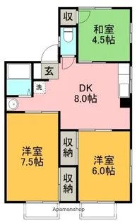 シティハイムナカムラ【102号室】の間取り