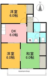 ハイツファミール B棟【2階】の間取り
