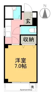 ラ・メール知寄【201号室】の間取り