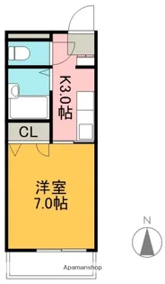 1Rの間取り画像