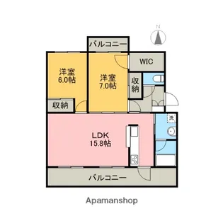 TERRACE1(テラス ワン)【307号室】の間取り