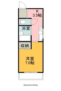 コーポまき【M22号室】の間取り