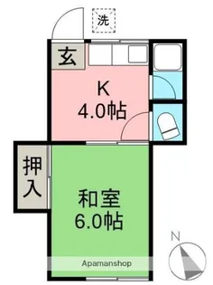 ブルーハイツ一宮東町【202号室】の間取り