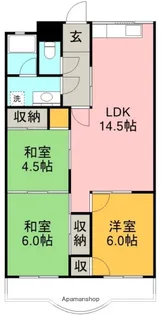 鹿児ハイツ【402号室】の間取り