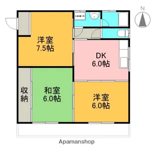Mハイツ(南御座)【203号室】の間取り