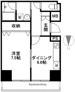 アスターハウス新本町【7階】の間取り