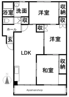 ハピネスシティ【307号室】の間取り