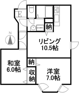 オリゾンハウス【1階】の間取り