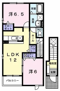 プリムローズ B【2階】の間取り