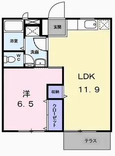 メゾン大司【1階】の間取り