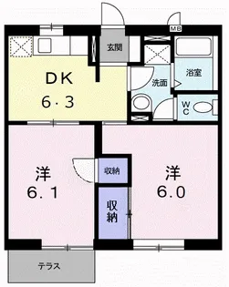 メゾン大司【1階】の間取り