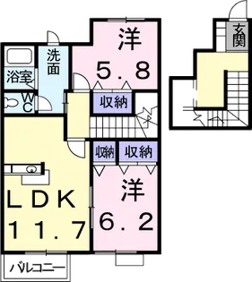 ソルボンヌ【2階】の間取り