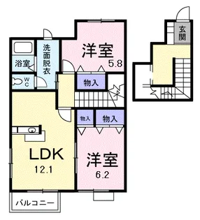 ソルボンヌ【2階】の間取り
