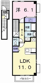 アルバ・ソーレ B【2階】の間取り