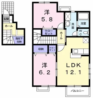 アレグレッチェ A【2階】の間取り