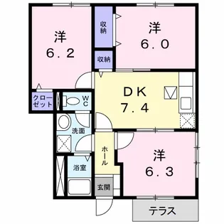 モルティ・メゾン Ⅰ【1階】の間取り