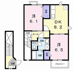 メゾン・ラピュタB【2階】の間取り