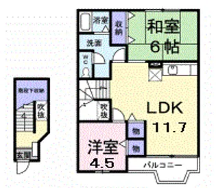 コーポ ロアール B【2階】の間取り