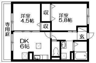 ラ・ペジブル【102号室】の間取り