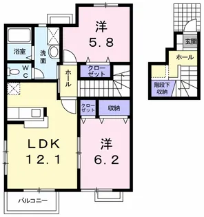 アレグレッチェ B【2階】の間取り
