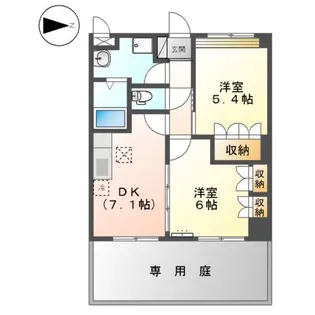 ヴィラージュ【101号室】の間取り