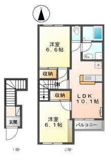 クオーレ【2階】の間取り
