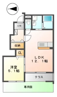 オリエントⅡ【101号室】の間取り